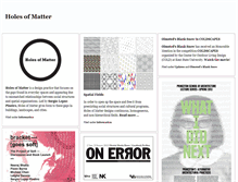 Tablet Screenshot of holesofmatter.com